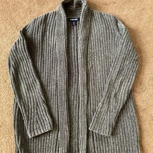 Lands End Small Tall S/T chenille cardigan sweater